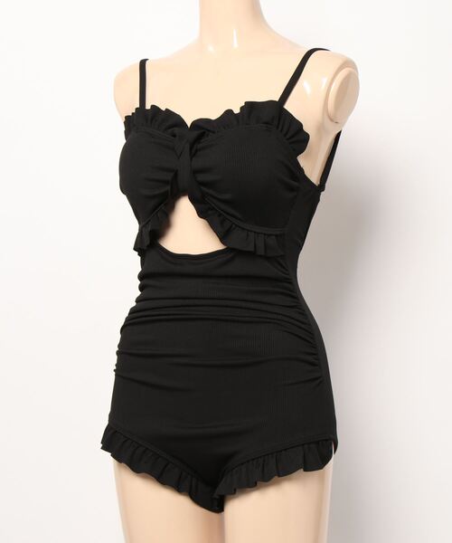 IAMUSE（アイアミューズ）の「バックオープンフリルワンピース水着 S0923【IAMUSE】（水着・レディース・ブラック・M/L）」の22枚目の写真