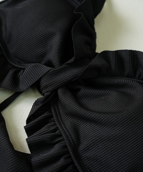 IAMUSE（アイアミューズ）の「バックオープンフリルワンピース水着 S0923【IAMUSE】（水着・レディース・ブラック・M/L）」の18枚目の写真