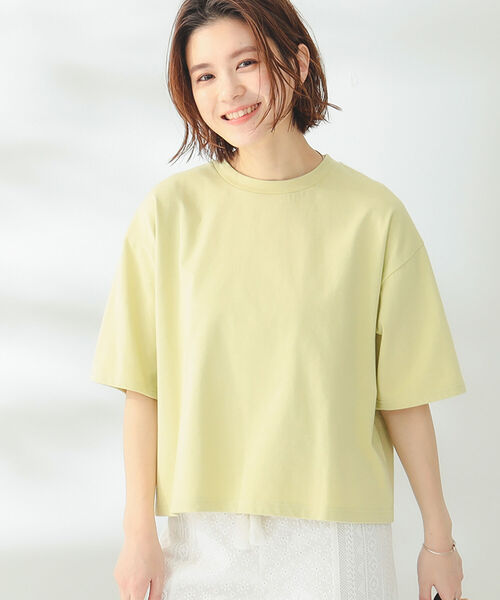 B:MING by BEAMS(ビーミングバイビームス)の「B:MING by BEAMS / トルコ コットン ベーシック Tシャツ(Tシャツ/カットソー・レディース・ブラック/オフホワイト/ライトイエロー系/ラベンダー・FREE)」の4枚目の写真