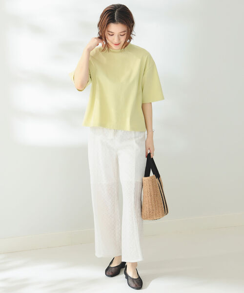 B:MING by BEAMS(ビーミングバイビームス)の「B:MING by BEAMS / トルコ コットン ベーシック Tシャツ(Tシャツ/カットソー・レディース・ブラック/オフホワイト/ライトイエロー系/ラベンダー・FREE)」の7枚目の写真