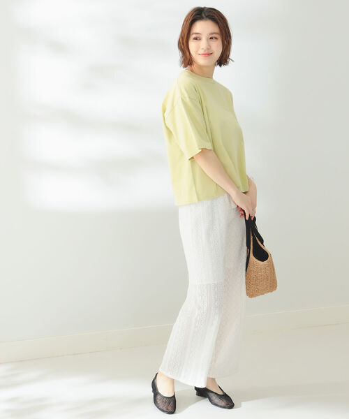 B:MING by BEAMS(ビーミングバイビームス)の「B:MING by BEAMS / トルコ コットン ベーシック Tシャツ(Tシャツ/カットソー・レディース・ブラック/オフホワイト/ライトイエロー系/ラベンダー・FREE)」の5枚目の写真