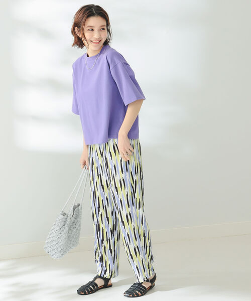 B:MING by BEAMS(ビーミングバイビームス)の「B:MING by BEAMS / トルコ コットン ベーシック Tシャツ(Tシャツ/カットソー・レディース・ブラック/オフホワイト/ライトイエロー系/ラベンダー・FREE)」の12枚目の写真