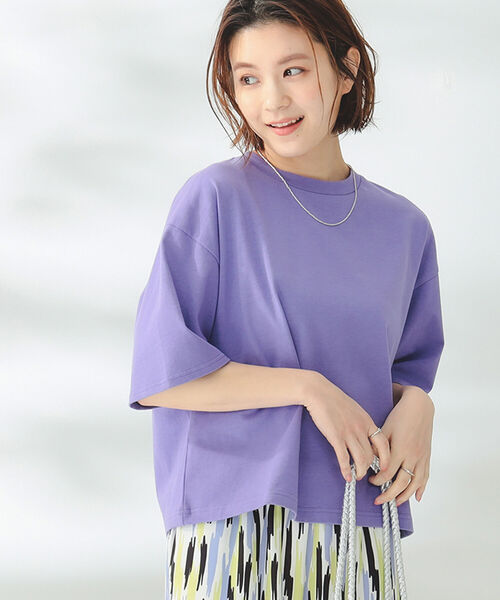 B:MING by BEAMS(ビーミングバイビームス)の「B:MING by BEAMS / トルコ コットン ベーシック Tシャツ(Tシャツ/カットソー・レディース・ブラック/オフホワイト/ライトイエロー系/ラベンダー・FREE)」の14枚目の写真
