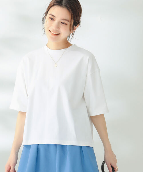 B:MING by BEAMS(ビーミングバイビームス)の「B:MING by BEAMS / トルコ コットン ベーシック Tシャツ(Tシャツ/カットソー・レディース・ブラック/オフホワイト/ライトイエロー系/ラベンダー・FREE)」の2枚目の写真