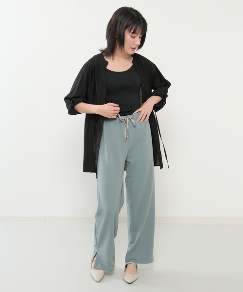ikka(イッカ)の「シアスキッパーチュニック(シャツ/ブラウス・レディース・スモークグレー/ブラック/ピンク・M/L)」の6枚目の写真