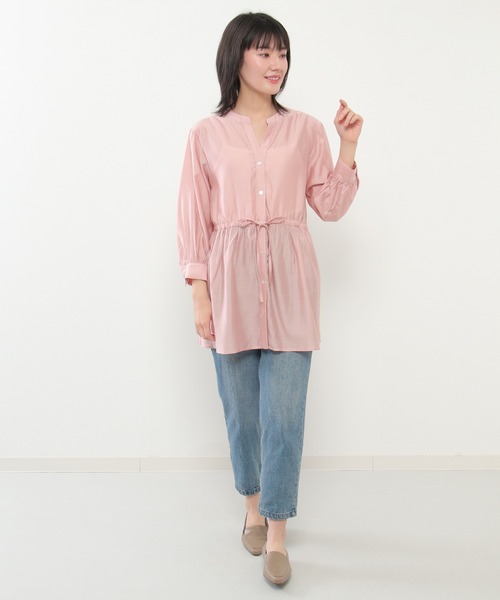 ikka(イッカ)の「シアスキッパーチュニック(シャツ/ブラウス・レディース・スモークグレー/ブラック/ピンク・M/L)」の9枚目の写真