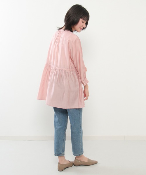 ikka(イッカ)の「シアスキッパーチュニック(シャツ/ブラウス・レディース・スモークグレー/ブラック/ピンク・M/L)」の16枚目の写真