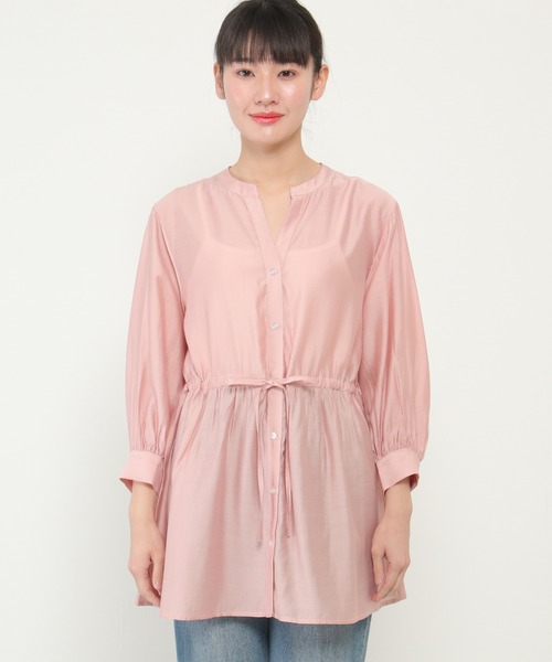 ikka(イッカ)の「シアスキッパーチュニック(シャツ/ブラウス・レディース・スモークグレー/ブラック/ピンク・M/L)」の12枚目の写真