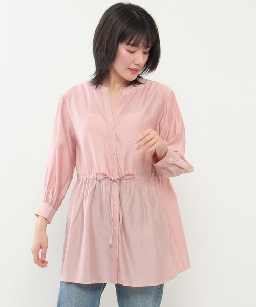 ikka(イッカ)の「シアスキッパーチュニック(シャツ/ブラウス・レディース・スモークグレー/ブラック/ピンク・M/L)」の21枚目の写真