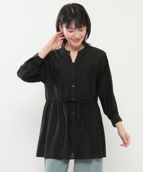 ikka(イッカ)の「シアスキッパーチュニック(シャツ/ブラウス・レディース・スモークグレー/ブラック/ピンク・M/L)」の20枚目の写真