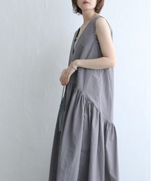 notch. | 【高身長さんサイズ有り】Vネックノースリーブマキシワンピース(ワンピース)