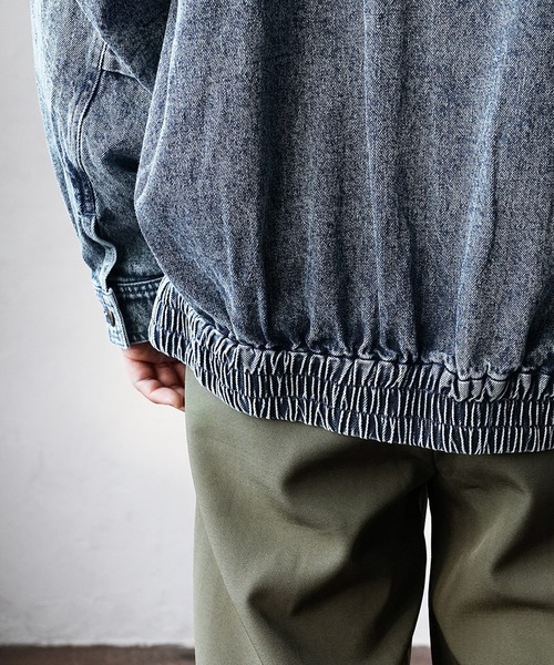 MinoriTY（マイノリティ）の「デニムバルーンジャケット 秋服 （デニムジャケット・メンズ・グレー/サックスブルー・M/L）」の20枚目の写真