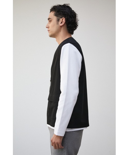 AZUL by moussy（アズールバイマウジー）の「DRIVERS ZIP VEST/ドライバーズジップベスト（ベスト・メンズ・グレー/ブラック・FREE）」の7枚目の写真