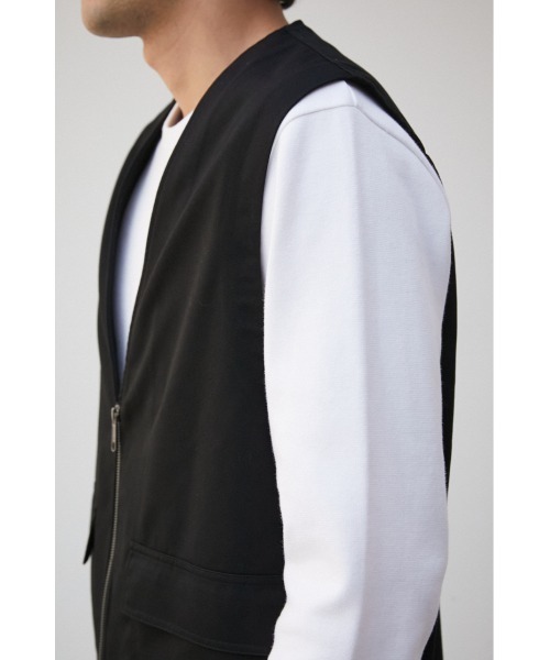 AZUL by moussy（アズールバイマウジー）の「DRIVERS ZIP VEST/ドライバーズジップベスト（ベスト・メンズ・グレー/ブラック・FREE）」の10枚目の写真