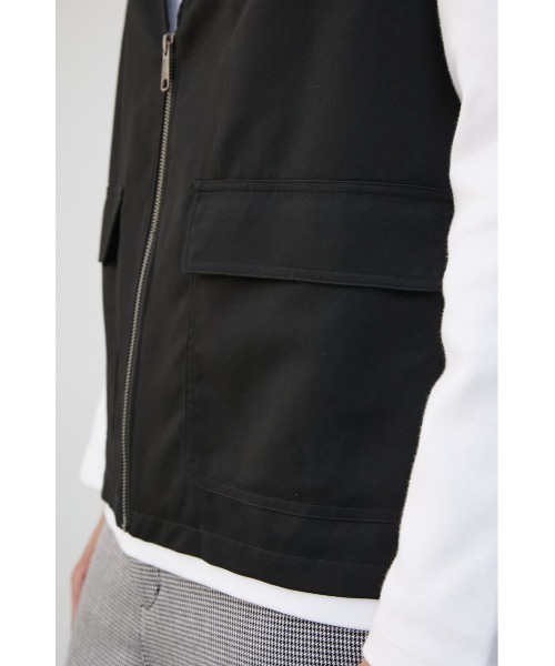 AZUL by moussy（アズールバイマウジー）の「DRIVERS ZIP VEST/ドライバーズジップベスト（ベスト・メンズ・グレー/ブラック・FREE）」の11枚目の写真