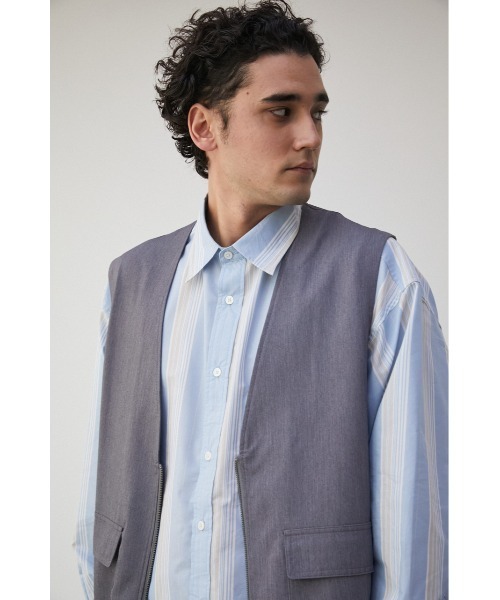 AZUL by moussy（アズールバイマウジー）の「DRIVERS ZIP VEST/ドライバーズジップベスト（ベスト・メンズ・グレー/ブラック・FREE）」の12枚目の写真