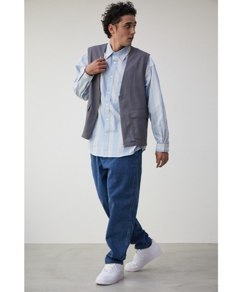AZUL by moussy（アズールバイマウジー）の「DRIVERS ZIP VEST/ドライバーズジップベスト（ベスト・メンズ・グレー/ブラック・FREE）」の13枚目の写真