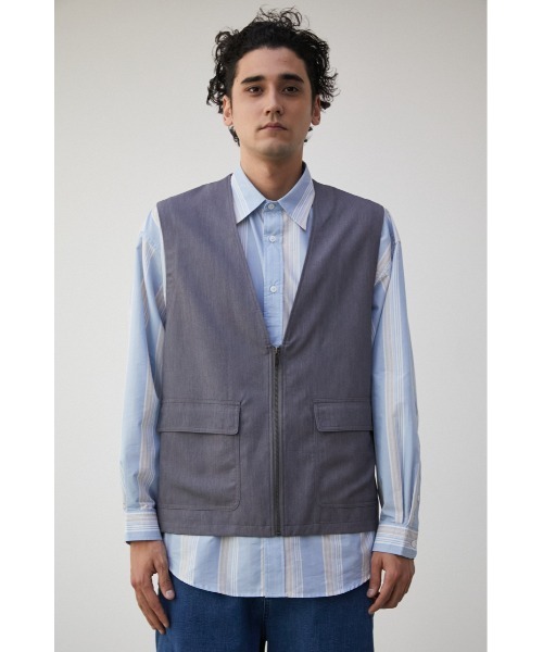 AZUL by moussy（アズールバイマウジー）の「DRIVERS ZIP VEST/ドライバーズジップベスト（ベスト・メンズ・グレー/ブラック・FREE）」の14枚目の写真