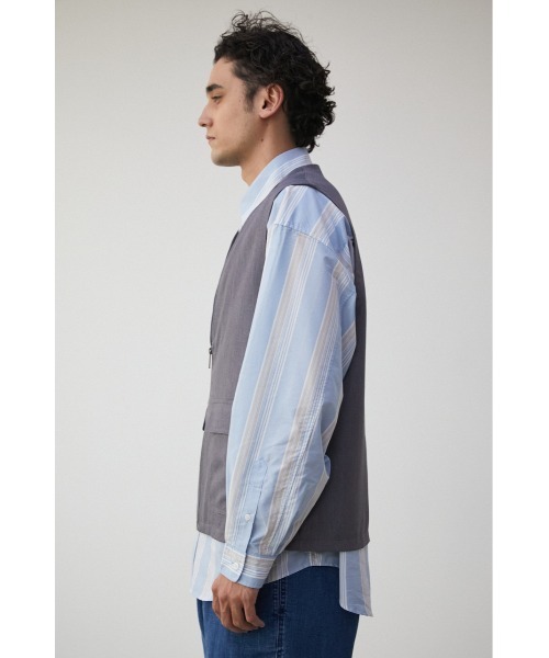 AZUL by moussy（アズールバイマウジー）の「DRIVERS ZIP VEST/ドライバーズジップベスト（ベスト・メンズ・グレー/ブラック・FREE）」の15枚目の写真