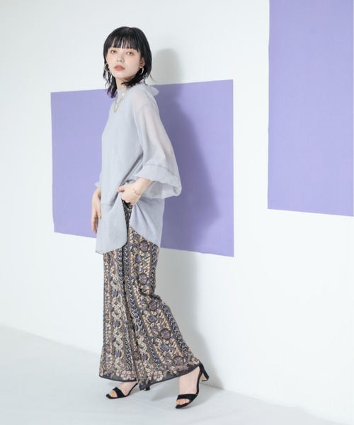 Eimee Law(エイミーロウ)の「シアープリーツ楊柳トップス(シャツ/ブラウス・レディース・ライトグレー/オフホワイト/ブラック/ライトベージュ・38)」の21枚目の写真