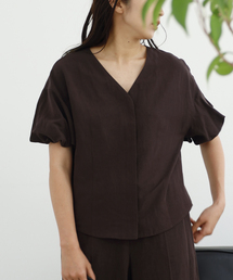 journal standard L'essage | 《追加》ヴィスリネンVネックブラウス(シャツ/ブラウス)