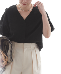 journal standard L'essage | 《追加》ヴィスリネンVネックブラウス(シャツ/ブラウス)