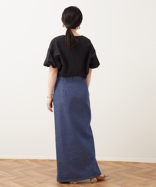 journal standard L'essage（ジャーナルスタンダードレサージュ）の「《追加》ヴィスリネンVネックブラウス（シャツ/ブラウス・レディース・ブラック/ブラウン/マスタード/ホワイト・FREE）」の12枚目の写真