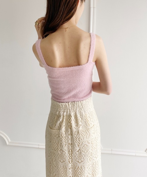 yuue' ( wear )（ユーイ）の「ニットタンクトップ（タンクトップ・レディース・ピンク/ホワイト/パープル/ブラック・FREE）」の11枚目の写真