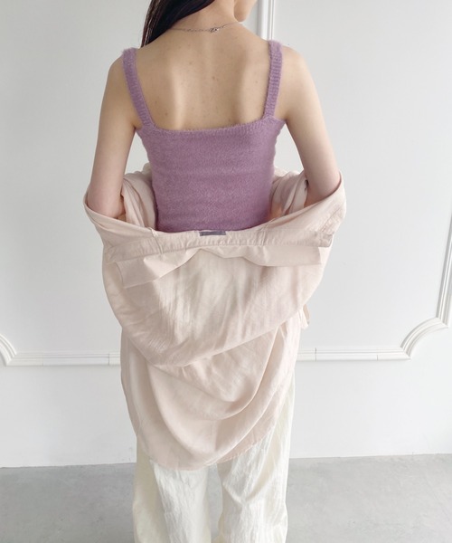 yuue' ( wear )（ユーイ）の「ニットタンクトップ（タンクトップ・レディース・ピンク/ホワイト/パープル/ブラック・FREE）」の14枚目の写真