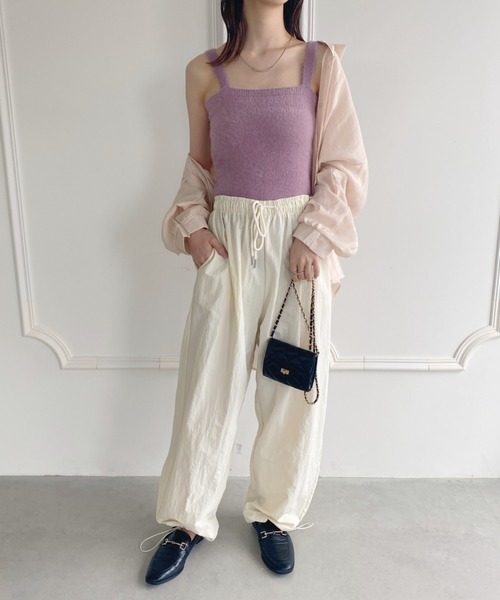 yuue' ( wear )（ユーイ）の「ニットタンクトップ（タンクトップ・レディース・ピンク/ホワイト/パープル/ブラック・FREE）」の16枚目の写真