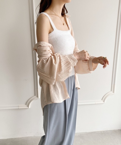 yuue' ( wear )（ユーイ）の「ニットタンクトップ（タンクトップ・レディース・ピンク/ホワイト/パープル/ブラック・FREE）」の17枚目の写真