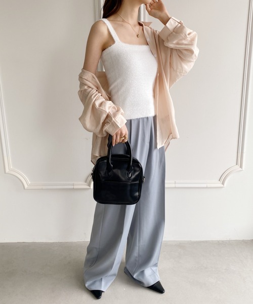 yuue' ( wear )（ユーイ）の「ニットタンクトップ（タンクトップ・レディース・ピンク/ホワイト/パープル/ブラック・FREE）」の18枚目の写真