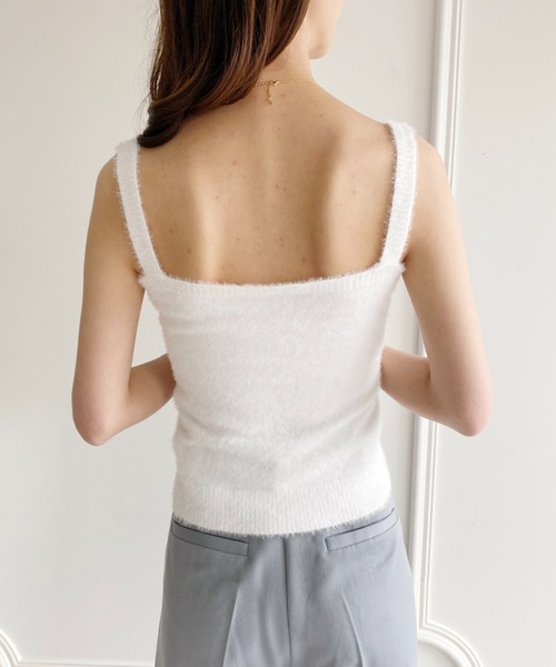 yuue' ( wear )（ユーイ）の「ニットタンクトップ（タンクトップ・レディース・ピンク/ホワイト/パープル/ブラック・FREE）」の20枚目の写真