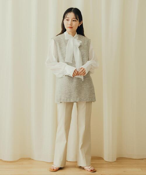 SENSE OF PLACE by URBAN RESEARCH(センスオブプレイスバイアーバンリサーチ)の「ストレッチセミフレアパンツ(その他パンツ・レディース・モカ/ライトベージュ/ブラック・TALL/MEDIUM/SMALL/LARGE/X-SMALL)」の7枚目の写真