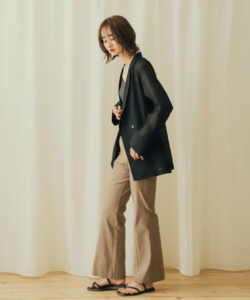 SENSE OF PLACE by URBAN RESEARCH(センスオブプレイスバイアーバンリサーチ)の「ストレッチセミフレアパンツ(その他パンツ・レディース・モカ/ライトベージュ/ブラック・TALL/MEDIUM/SMALL/LARGE/X-SMALL)」の20枚目の写真