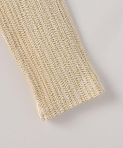 Steven Alan CRAPE STRIPE SHIRT シャツ　イエロー Steven Alan（スティーブンアラン）の「＜Steven Alan＞CRAPE