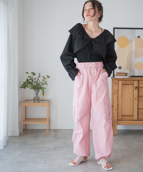 WEGO(ウィゴー)の「WEGO/コットンレース2wayボレロブラウス(シャツ/ブラウス・レディース・ブラック/ホワイト・FREE)」の17枚目の写真