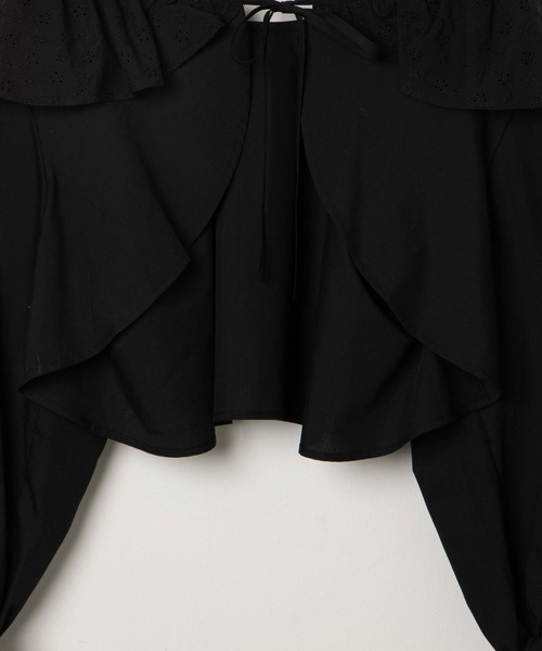 WEGO(ウィゴー)の「WEGO/コットンレース2wayボレロブラウス(シャツ/ブラウス・レディース・ブラック/ホワイト・FREE)」の22枚目の写真