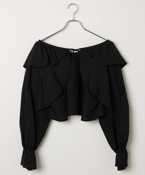 WEGO(ウィゴー)の「WEGO/コットンレース2wayボレロブラウス(シャツ/ブラウス・レディース・ブラック/ホワイト・FREE)」の19枚目の写真
