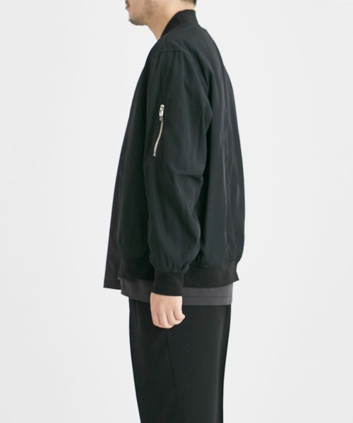 ATTACHMENT HIGH TWIST NY TWILL MA-1 ブラック ATTACHMENT / アタッチメント】HIGH TWIST NY TWILL MA-1/ハイツイスト