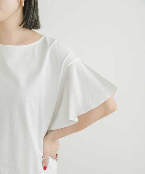 ITEMS URBANRESEARCH（アイテムズ アーバンリサーチ）の「シルケットライクフレアプルオーバー（Tシャツ/カットソー・レディース・オフホワイト/ブラック/ブルー/モカ・FREE）」の19枚目の写真