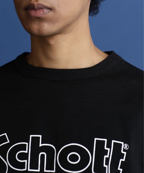 schott（ショット）の「Schott/ショット/SS T-SHIRT "BASIC LOGO"/ベーシックロゴ Tシャツ（Tシャツ/カットソー・メンズ・レッド/グリーン/グレー/ブラック/その他18/ホワイト系2・XL/L/M/2XL）」の10枚目の写真