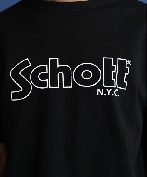 schott（ショット）の「Schott/ショット/SS T-SHIRT "BASIC LOGO"/ベーシックロゴ Tシャツ（Tシャツ/カットソー・メンズ・レッド/グリーン/グレー/ブラック/その他18/ホワイト系2・XL/L/M/2XL）」の14枚目の写真