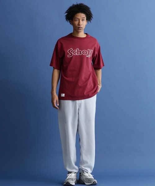 schott（ショット）の「Schott/ショット/SS T-SHIRT "BASIC LOGO"/ベーシックロゴ Tシャツ（Tシャツ/カットソー・メンズ・レッド/グリーン/グレー/ブラック/その他18/ホワイト系2・XL/L/M/2XL）」の17枚目の写真