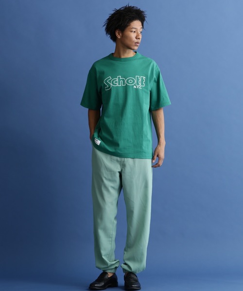 schott（ショット）の「Schott/ショット/SS T-SHIRT "BASIC LOGO"/ベーシックロゴ Tシャツ（Tシャツ/カットソー・メンズ・レッド/グリーン/グレー/ブラック/その他18/ホワイト系2・XL/L/M/2XL）」の13枚目の写真