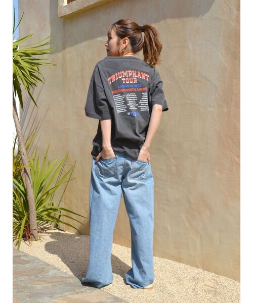 Ungrid(アングリッド)の「ツアーロゴルーズTee(Tシャツ/カットソー・レディース・オフホワイト/オレンジ/ブルー/チャコールグレー/イエロー・FREE)」の10枚目の写真