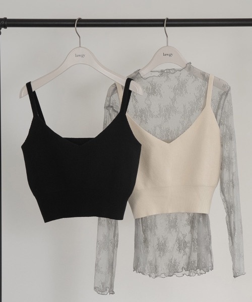 lawgy(ラウジー)の「see through lace tops(Tシャツ/カットソー・レディース・アイボリー/ベージュ/ピンクベージュ/ブラウン/カーキ系/ブルー系・FREE)」の5枚目の写真