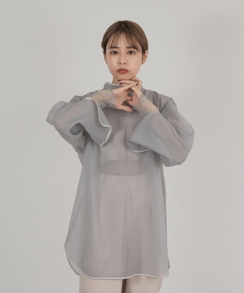 lawgy(ラウジー)の「see through lace tops(Tシャツ/カットソー・レディース・アイボリー/ベージュ/ピンクベージュ/ブラウン/カーキ系/ブルー系・FREE)」の10枚目の写真