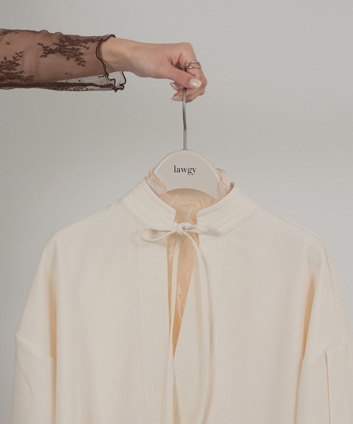 lawgy(ラウジー)の「see through lace tops(Tシャツ/カットソー・レディース・アイボリー/ベージュ/ピンクベージュ/ブラウン/カーキ系/ブルー系・FREE)」の12枚目の写真