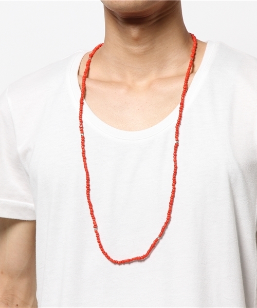 WEGO（ウィゴー）の「WEGO/ビーズロングネックレス（ネックレス・メンズ・レッド・FREE）」の2枚目の写真